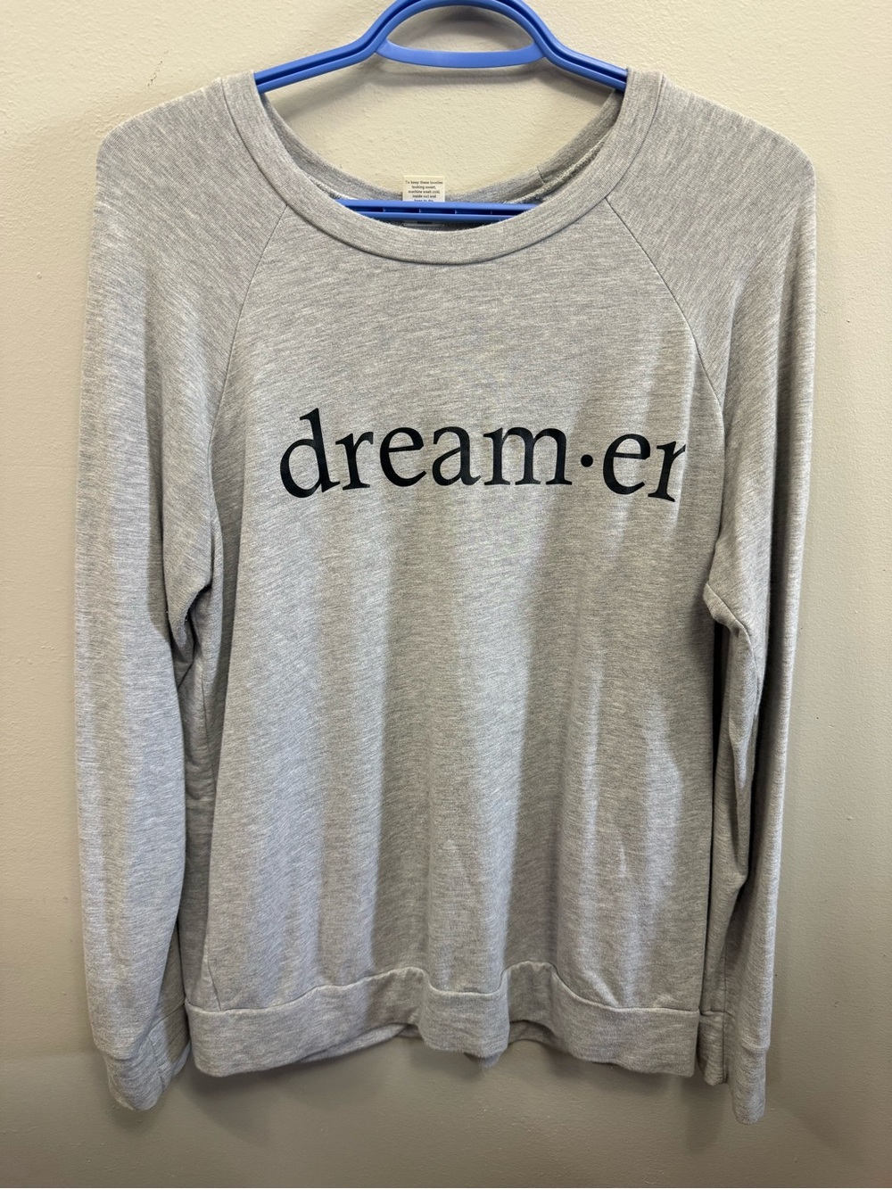 Posh & Cozy "Dreamer" Gray Crewneck Sweatshirt - Women Small